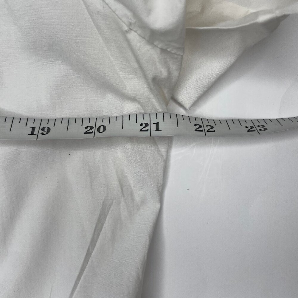 Calvin Klein Utility Shirt Dress White Cotton Belted Safari Cargo Mini L - Picture 8 of 13